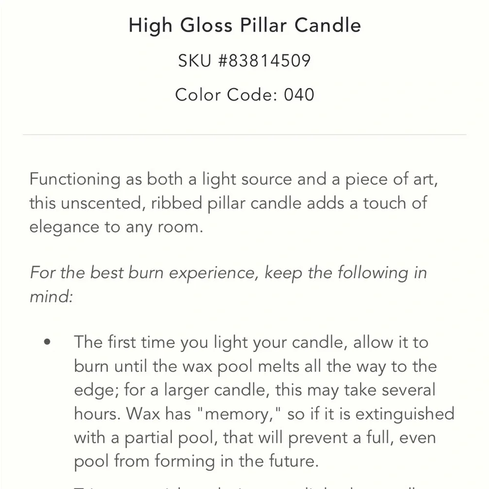 LAST ONE 🔥High‎ Gloss Pillar Candle Hot Pink